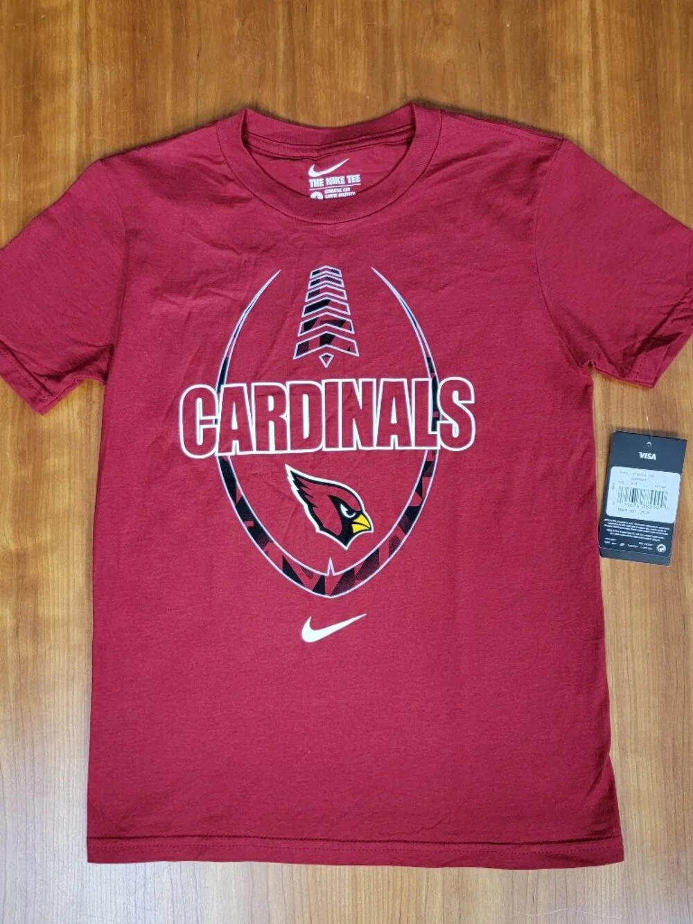 New with Tags Nike Red NFL Arizona Cardinals Youth T-Shirt - Youth S